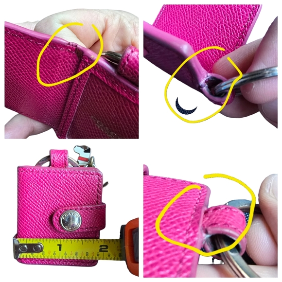 VGUC Coach 7321 JRT Jack Russell Terrier Dog Enamel Keychain & mini photo holder - Picture 7 of 8